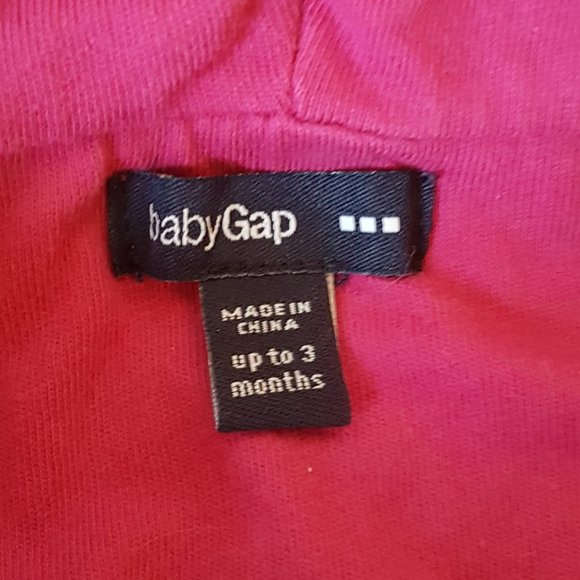 BABY GAP Fair Isle Sweater Infant 0-3M Pink Striped Hoodie Jacket Coat Cardigan - Picture 4 of 10
